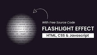 Flashlight Effect Javascript
