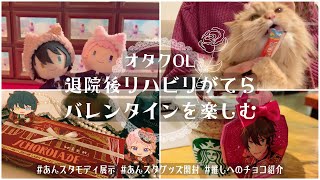 [ あんスタ vlog ] 退院翌日のバレンタインにオタ活するオタクOL / モディ展示 / アニメイト購入品グッズ開封 / 推しへのチョコ購入品紹介