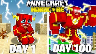 I Survived 100 Days as THE FLASH in HARDCORE Minecraft