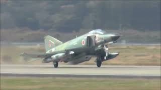 Mitsubishi RF 4EJ Phantom IIs Departing Hyakuri in Japan.