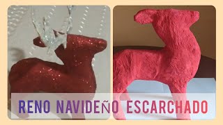 Cómo hacer un reno Navideño con escarcha ☃️🎄/ karolys/