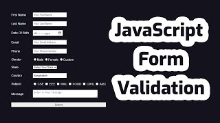 JavaScript Form Validation | Validate Login | JavaScript Tutorial In Bangla | javascript Project