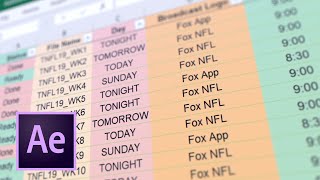 How an Excel Spreadsheet Saved Me Hours in After Effects