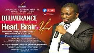 Day 1: Deliverance  of the Head, Brain and Mind with Pastor J.E Charles| Ps 23:5, Is26:3, 2Tim 1:7