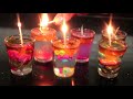 ದೀಪಾವಳಿಗೆ ಅಂದದ ದೀಪಗಳು deepawali water candles without wax diy no wax water candle easy method