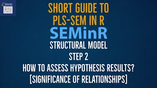 SEMinR Quick Guide - Structural Model - Step 2 - How to Assess the Hypothesis?