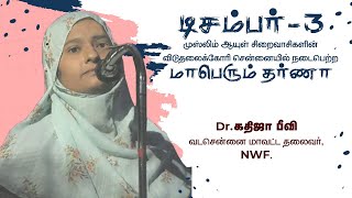 முஸ்லிம் சிறைவாசி விடுதலை | மாபெரும் தர்ணா | Dr.கதிஜா பீவி | NWF