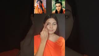 Trying Ram Ji Vs Sita Mata Makeup Look🥰💄#ramnavami #shorts #sitaram #makeup #youtubeshorts