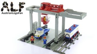 Lego Classic 12V Railroad 7823 Container Crane Depot - Lego Speed Build Review