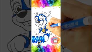 Paw Patrol: Chase super pups coloring for kids | Patrulha Canina Chase para colorir!