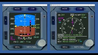 Simulated Integrated Standby Instrument System (ISIS) for Airbus A350 and A380