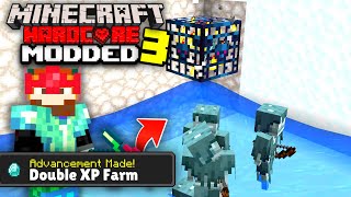 I Built A DOUBLE Skeleton Stray XP Farm In Modded Minecraft Hardcore 1.19