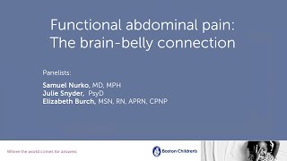 Functional abdominal pain: The brain belly connection