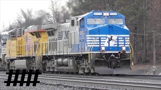 Cresson, PA, NS #4000 AC44C6M Leading NS 22W Intermodal Train at CP MO