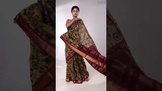 Exclusive Kalamkari Silk Saree  #dheu #saree #onlineshopping #kalamkarisilk #bestboutiqueinkolkata