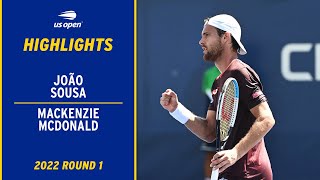 Joao Sousa vs. Mackenzie McDonald Highlights | 2022 US Open Round 1