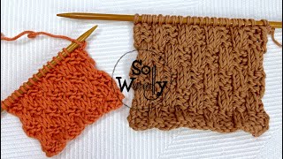 How to knit the Basketweave stitch (2 versions!) - So Woolly