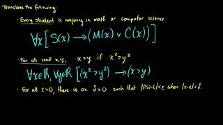 Discrete Mathematics Negating Quantifiers and Translation Examples