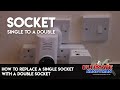 How to replace a single socket with a double socket