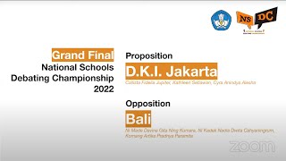 NSDC 2022 Grand Final - D.K.I. Jakarta vs. Bali