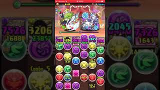 【パズドラ 】8周年記念スコアチャレンジ！を闇メタで3回やって3回ともSランクでした😃