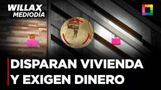 Willax Mediodía - OCT 25 - SUJETOS DISPARAN CONTRA VIVIENDA Y EXIGEN 50 MIL SOLES | Willax