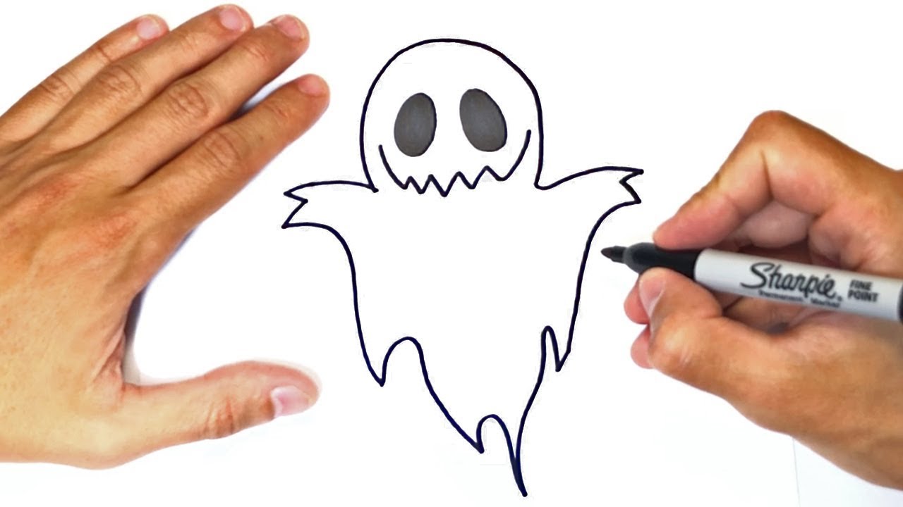 How To Draw A Ghost Step By Step | Ghost Drawing Lesson - YouTube