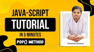🚀 "JavaScript pop() Method Explained in 1 Minute | Real-Life Example!"#javascript