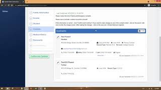 Parent Data Confirmation and Registration Process