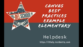 Canvas for Elementary: Best Practice Example