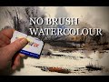 Painting With a Credit Card / Abstract Watercolour Landscape