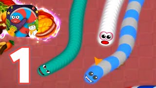 Worms Zone.io - Voracious Snake - Gameplay Walkthrough part 1 (iOS, Android)