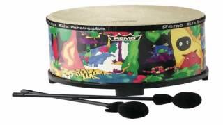 Remo Kids Percussion Floor Tom Drum Fabric Rain Forest 10