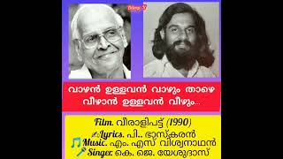 Vaazhan ullavan vazhum  thazhe veezhan ullavan veezhum വാഴൻ ഉള്ളവൻ വാഴും. താഴെ വീഴാൻ Dileep. v)