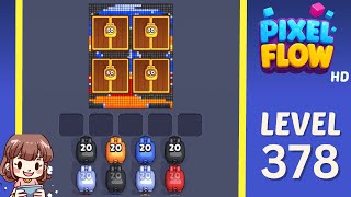 Pixel Flow Level 378 Solution Walkthrough