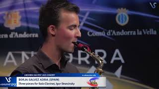 ANDORRA SAX FEST 2023: Borja Galvez Adrá (Spain) plays Three pieces for Clarinet, Igor Stravinsky