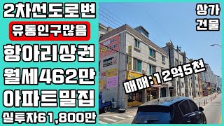 청주상가주택매매/사창동 아파트밀집 항아리상권 2차선도로변 수익형부동산