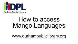 How to access Mango Languages