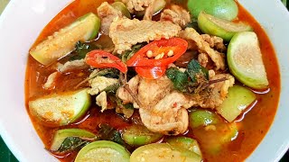 แกงหมูมะเขือเปราะ/สูตรอร่อย กับเทคนิคใหม่ มะเขือไม่มีดำแน่นอน