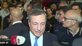 DRAGHI ARRIVA NELLE MARCHE AD OSTRA (ANCONA)