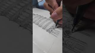 Leaning Tower of Pisa Drawing