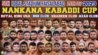 ⭕Live| 5th Nankana Kabaddi Cup 2023 || 29/11/23 || 🏟️ Iqbal Stadium Faisalabad