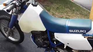 1991 Suzuki DR350 SE cold start and walk around