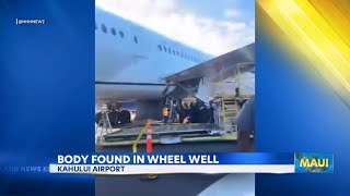 Maui police investigate body found in wheel well of plane at airport