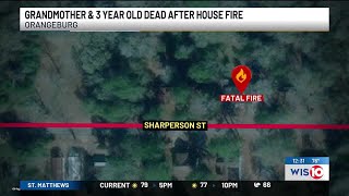 3-year-old, grandmother who got family out of home die in Orangeburg fire