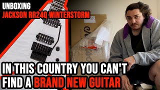 In This Country You Can't Find a Brand New Guitar | Jackson RR24Q Winterstorm Unboxing