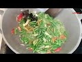 stir fry long bean and bean sprout easy and delicious