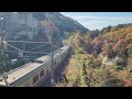 仙山線快速 面白山高原駅通過 senzan line rapid passing omoshiroyama kogen station japan train 紅葉