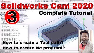 Solidworks Cam 2020 Tutorials | Solidcam | Contour milling