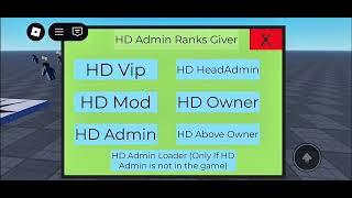 HD admin inserter. (Require Script) #roblox #hacker #robloxhack #viral #viralshorts